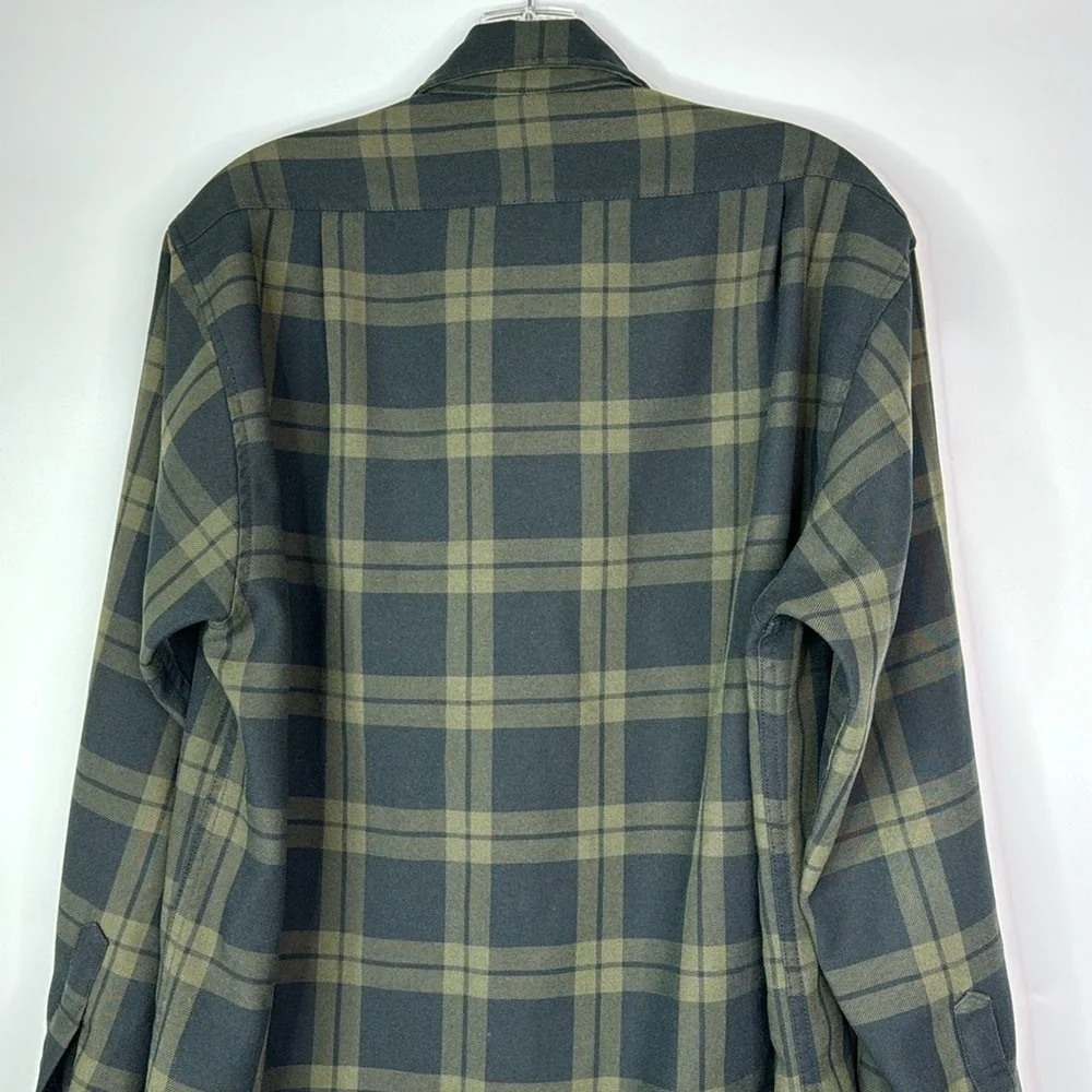 Gander Mountain Black Green Long Sleeve Button Down Shirt Size Medium